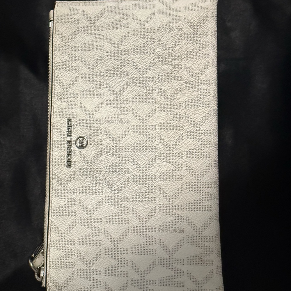 Michael Kors Textured White Clutch